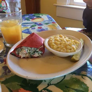 Creamy chicken artichoke wrap. This one is a winner on anyone's list. Great flavors!