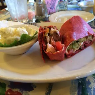 Grilled chicken Santa Fe wrap. Incredible.