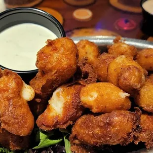 a platter of fried food