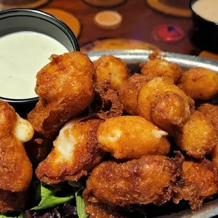 a platter of fried food