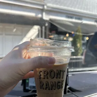 Iced vanilla latte