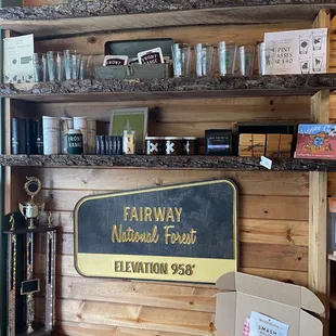 a display of various items