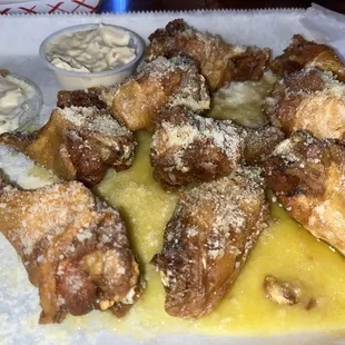 Garlic Parmesan bone in wings