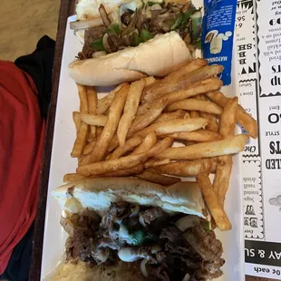 Philly Cheesesteak and fries
