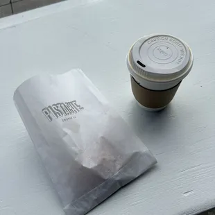 Ham &amp; Feta Scone, with black coffee