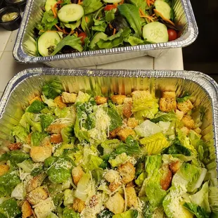 Caesar and House salad