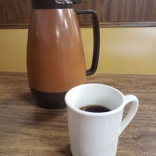 When you order coffee, they give you a personal pot