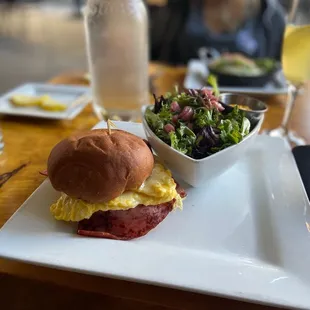 Turkey Bacon Sandwich with Side Salad