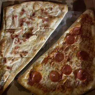 A "slice" of pepperoni and chicken bacon ranch