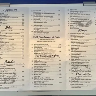 Menu as of 042423