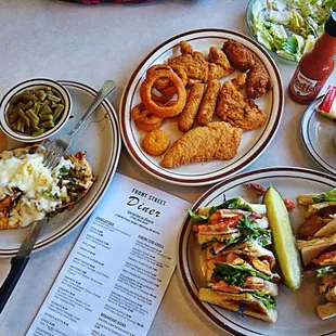plates of food on a table