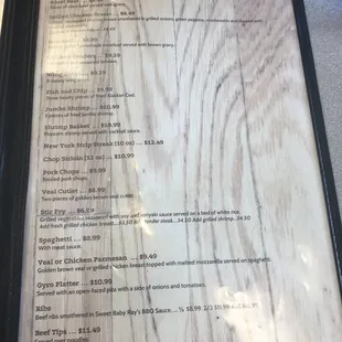 Third page menu
