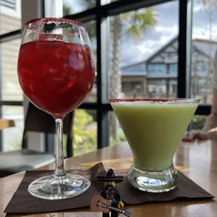Como la Flor margarita and La Cava Avocado margarita, yum!