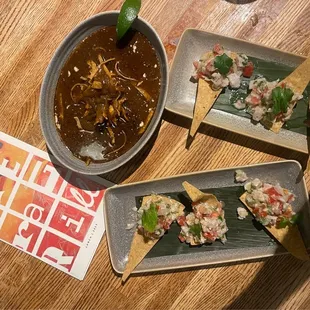 7/21/23 Our appetizers- Frontera Ceviche &amp; Tortilla Soup