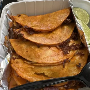 a tray of mexican food