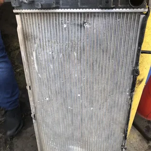 Damaged radiator