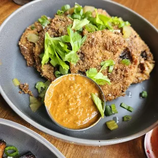 Fried green tomatoes. Absolutely perfect.