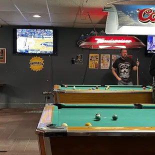 Came to play pool, watch The Nuggets &amp; March Madness!