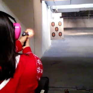 My Daughter workin' the 9mm