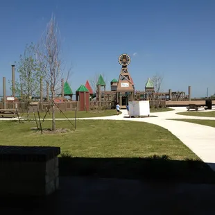 View of the two in one playground from the pavilion
