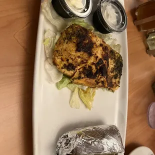 Salmon, bit over cooked