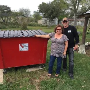 Our first Dumpster customer in Sinton / San Patricio County area!  Hopefully, many more to add soon, call today to get a Dump...