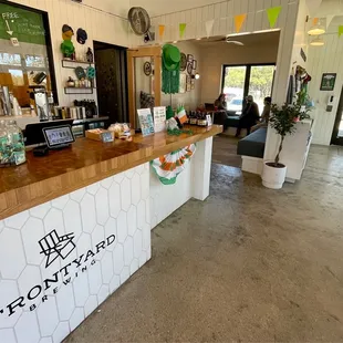 the front of the bar