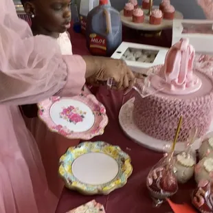Look at my daughter's face! She walked off saying I don't want any of that cake mom. When I tapped on the cake I knew it was cold.
