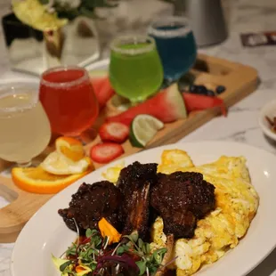 a plate of food on a table