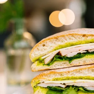 a turkey and avocado sandwich