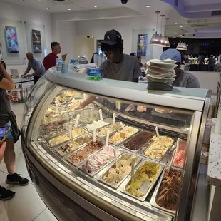 Gelato display case