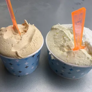 Salted caramel and pineapple/coconut