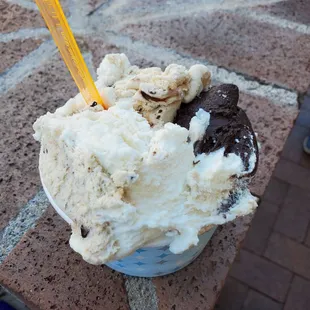 Dark chocolate, espresso chip, almond coconut white chocolate