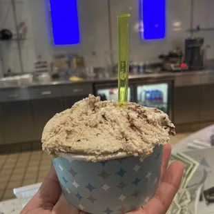 Peanut Butter Crunch and Espresso Chip (medium cup)