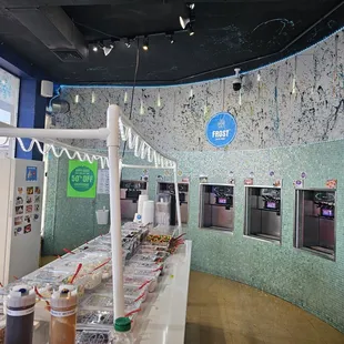 Frost area and all kinds of goodies to put for your topping.