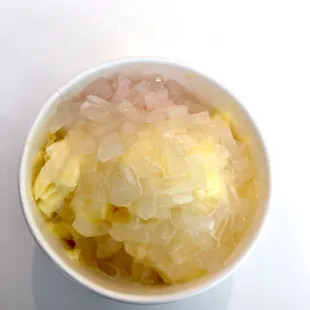 Mango snow, lychee, mochi, condensed milk