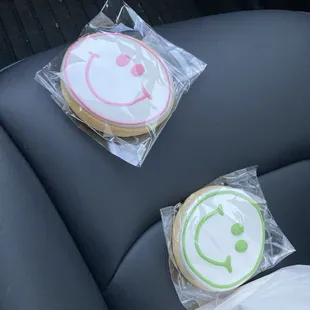 Smiley face sugar cookies