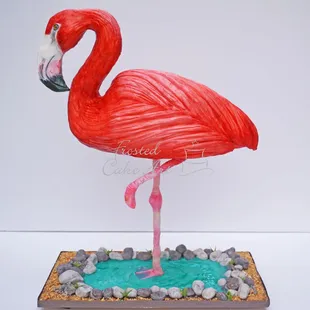 Flamingo sculpted Cake