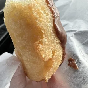 Light and crispy outside with a pillowy inside texture like an old fashioned donut!
