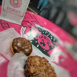 Boston cream donut and Apple fritter!  My favorites and they did not disappoint!