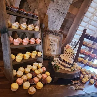 a variety of cupcakes