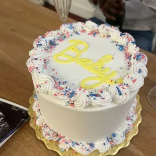 Gender reveal cake