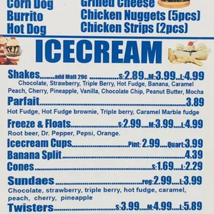 a menu for a restaurant