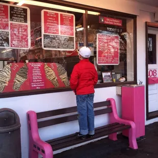 Picking out his favorite!