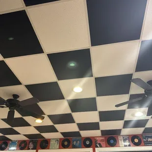 Checkered ceiling