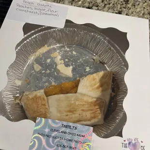 Taste T's Peach Galette (half)