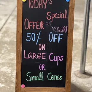 Every Tuesday 50% off on yogurt