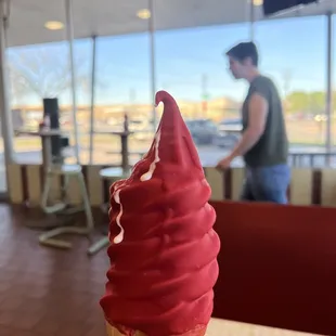 Cherry dipped cone