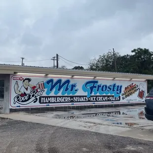 Outside Parking w/ classic Mr. Frosty logo