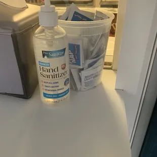 Plenty of sanitizer around